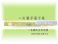 《一片叶子落下来》绘本故事