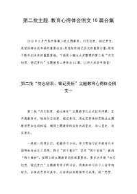 第二批主题.教育心得体会例文10篇合集