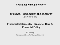 财务报表、财务风险、财务政策分析