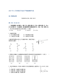 物理卷·2017届上海市奉贤区高三上学期学业水平等级调研考试物理试题+Word版含答案