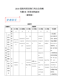 专题06+形容词和副词-2019届高考英语热门考点全攻略