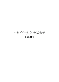 2020年初级会计师会计实务考试大纲