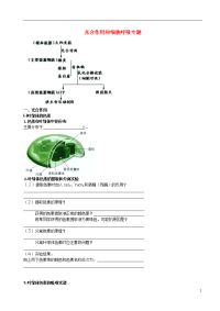 2020高考生物一轮复习 例题讲解 专题 光合作用和细胞呼吸学案（无答案）