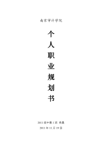个人职业生涯规划书（会计与审计）
