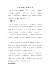 (新闻专业)我的职业生涯规划书
