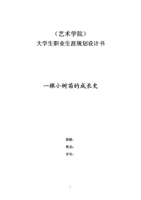 大学生职业生涯规划设计书-艺术学院平面设计