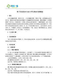 电子信息技术专业大学生职业生涯规划