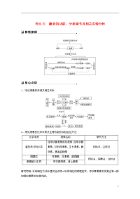 2020版高考生物二轮复习 专题七考点21 激素的功能、分泌调节及相关实验分析学案