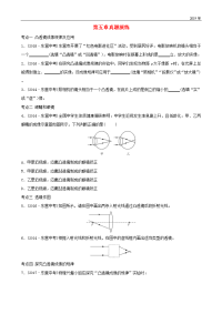 （东营专版）2020年中考物理总复习 第五章 透镜及其应用真题演练