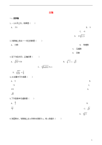 2020年中考数学专题复习模拟演练 实数