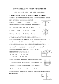 物理卷·2018届湖南省郴州市永兴一中、桂阳三中高二上学期期中联考（2016-11）