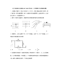 物理卷·2019届辽宁省沈阳市郊联体高二上学期期中考试（2017-11）