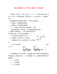 湖北省通城县2020学年高二物理4月月考试题（无答案）