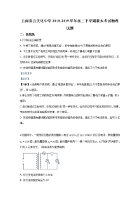 2018-2019学年云南省云天化中学高二下学期期末考试物理试题 解析版