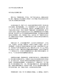 2019年终总结会发言稿2篇