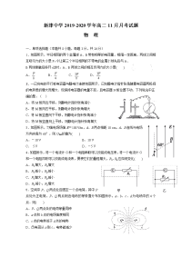 2019-2020学年四川省新津中学高二11月月考物理试题 word版