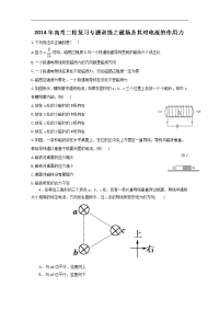 2014年高考二轮复习专题训练之 磁场及其对电流的作用力（含答案解析，人教版通用）