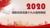 【PPT模板工作总结工作汇报等通用模板】党政党建十九大通用模板