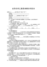 证券合同之股票承销合同范本