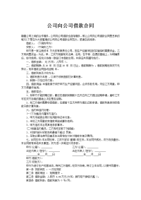 公司向公司借款合同