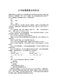 公司短期借款合同范本