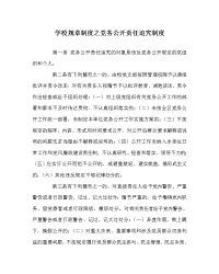 学校规章制度之党务公开责任追究制度