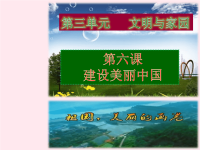 九年级道德与法治上册第三单元文明与家园第六课建设美丽中国第1框正视发展挑战课件设计二新人教版