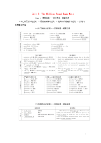 2020版高考英语总复习Unit3nkNote教学案 人教版必修3