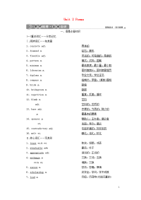 2021版高考英语一轮复习Unit2Poems同步练习 人教版选修6