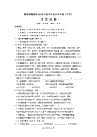 湖南省株洲市2020年初中学业水平考试中考语文试题及答案(word版）