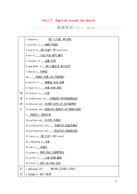 2021版高考英语一轮复习导学案：Unit2English导学案新人教版必修1