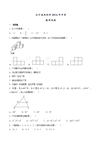 沈阳市2015年中考数学卷