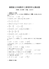 2020年秋湘教版九年级数学上册第四单元、第五单元测试题及答案（各一套）