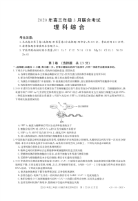 河北省2020年3月高三下学期联考全国卷Ⅰ 理科综合（PDF版）