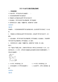 山东省烟台市2020届高三下学期高考诊断性测试物理试题