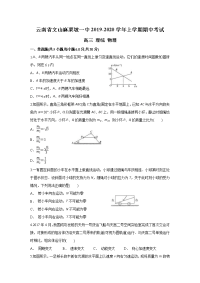 云南省文山麻栗坡一中2020届高三上学期期中考试物理试题