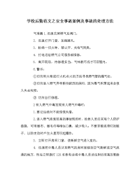 学校后勤范文之安全事故案例及事故的处理方法