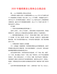 2020年继续教育心得体会自我总结（通用）.doc