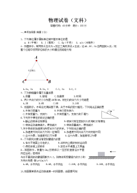 吉林省长春市第二十九中学2019-2020学年高一上学期期末考试物理（文）试卷