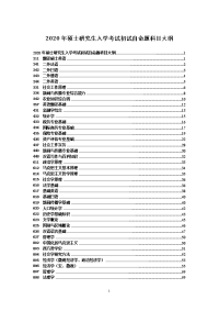 2020年硕士研究生入学考试初试自命题科目大纲