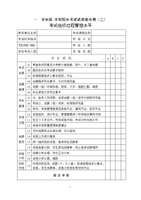 — 学年第 学期期末考试试卷复查表（二）