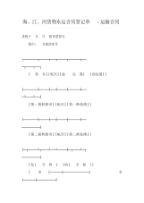 海、江、河货物水运合同登记单-运输合同