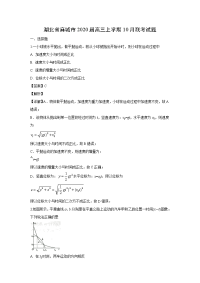 【物理】湖北省麻城市2020届高三上学期10月联考试题（解析版）