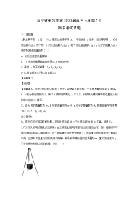 【物理】河北省衡水中学2020届高三下学期5月期中考试试题（解析版）