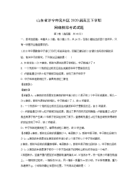 【物理】山东省济宁市兖州区2020届高三下学期网络模拟考试试题（解析版）