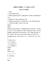 【物理】西藏拉萨市那曲二2019届高三上学期第三次月考试题（解析版）