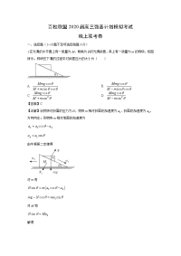 【物理】百校联盟2020届高三强基计划模拟考试线上联考卷（解析版）