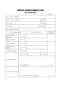 细部构造工程检验批质量验收记录表