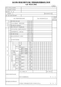 室内排水管道及配件安装工程检验批质量验收记录表