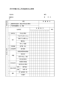 乔木种植分项工程质量抽查记录表